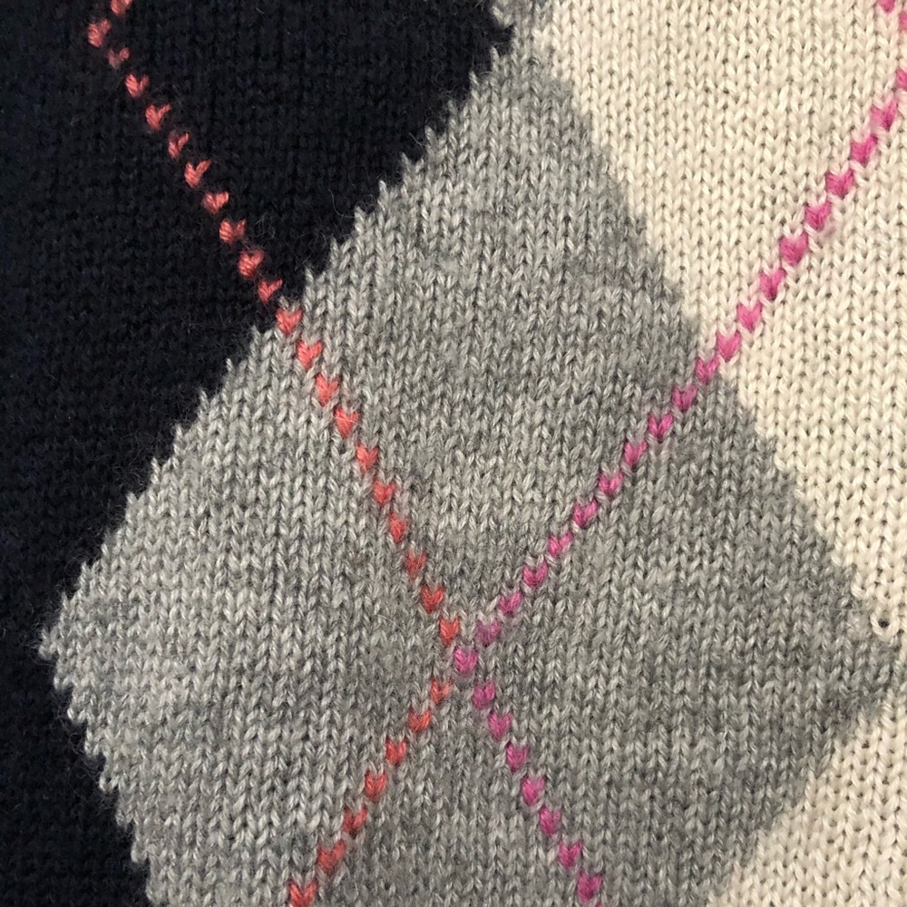 J.Crew Argyle Long Sleeve Wool Cashmere Sweater - Picture 7 of 16